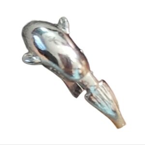 Silvertone Dolphin Toe Ring